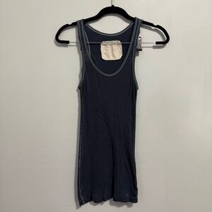 Y2K Abercrombie and Fitch Navy Blue Tank Top Size Medium